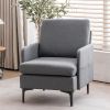 FCH Lounge Chair, Comfy Single Sofa Accent Chair for Bedroom Living Room Guestroom, Dark Grey