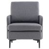 FCH Lounge Chair, Comfy Single Sofa Accent Chair for Bedroom Living Room Guestroom, Dark Grey